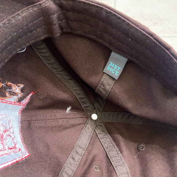 Distressed Long Run Ranch Brown Strap Back Baseball Hat Women’s OS Equestrian - Picture 7 of 8